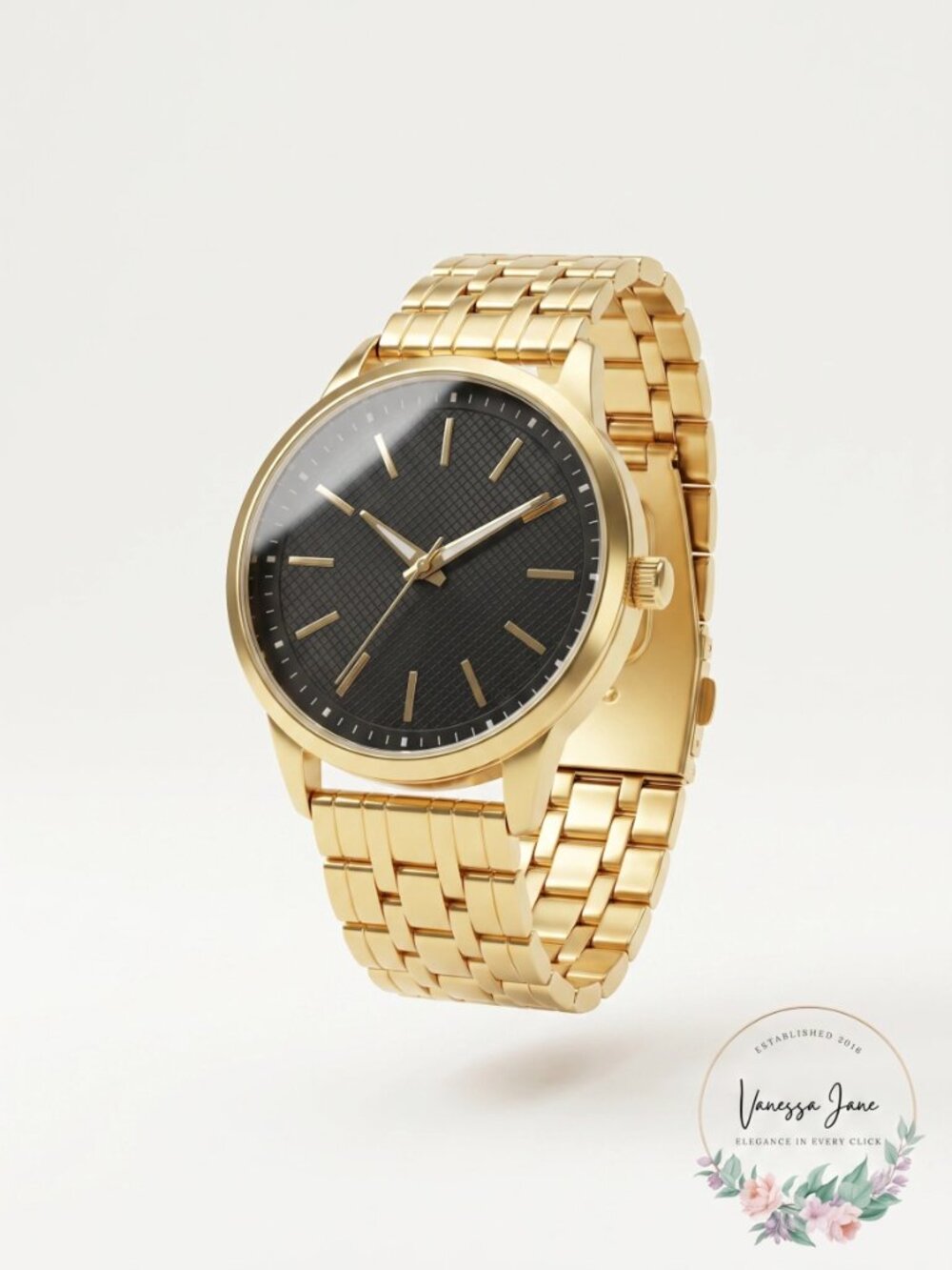 Inc International Concepts Mens Gold-Tone Bracelet Watch 45mm